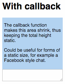 jQuey Textarea AutoGrow
